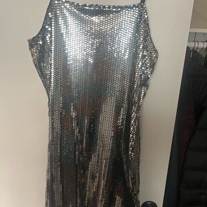 Forever 21 Metallic Strapless Dress